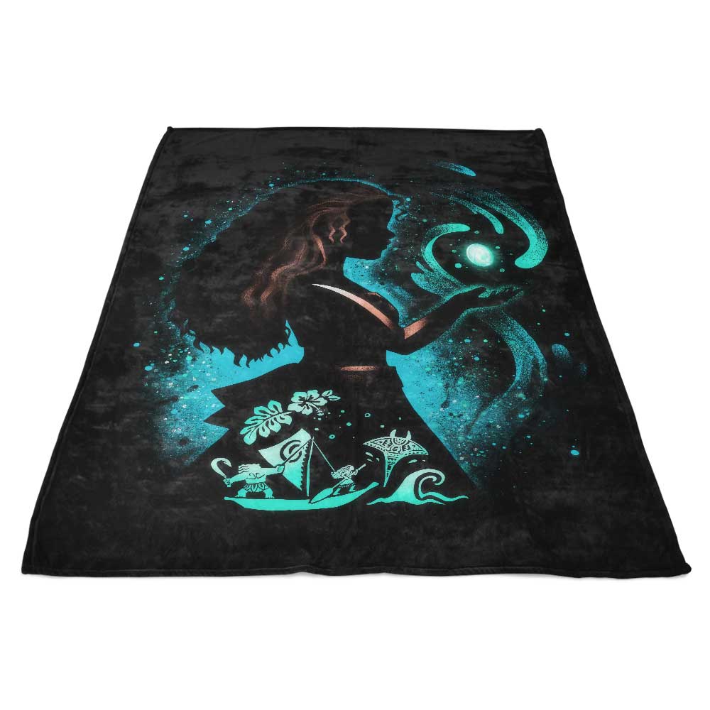 Alemaglia's Cozy Fleece Blanket - The Ocean Chose Me Design