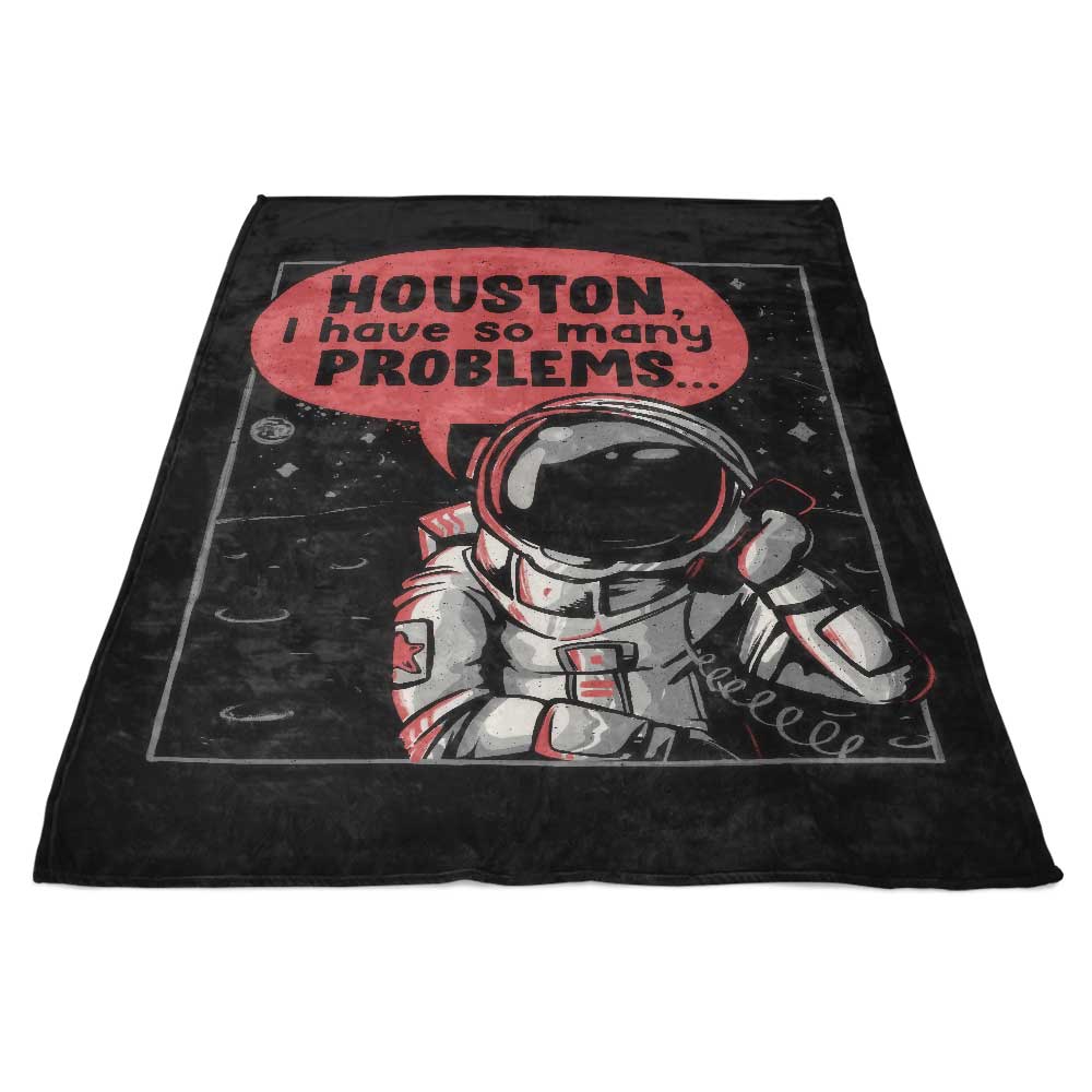Super Soft 'Houston, I Have So Many Problems' Polyester Fleece Blanket