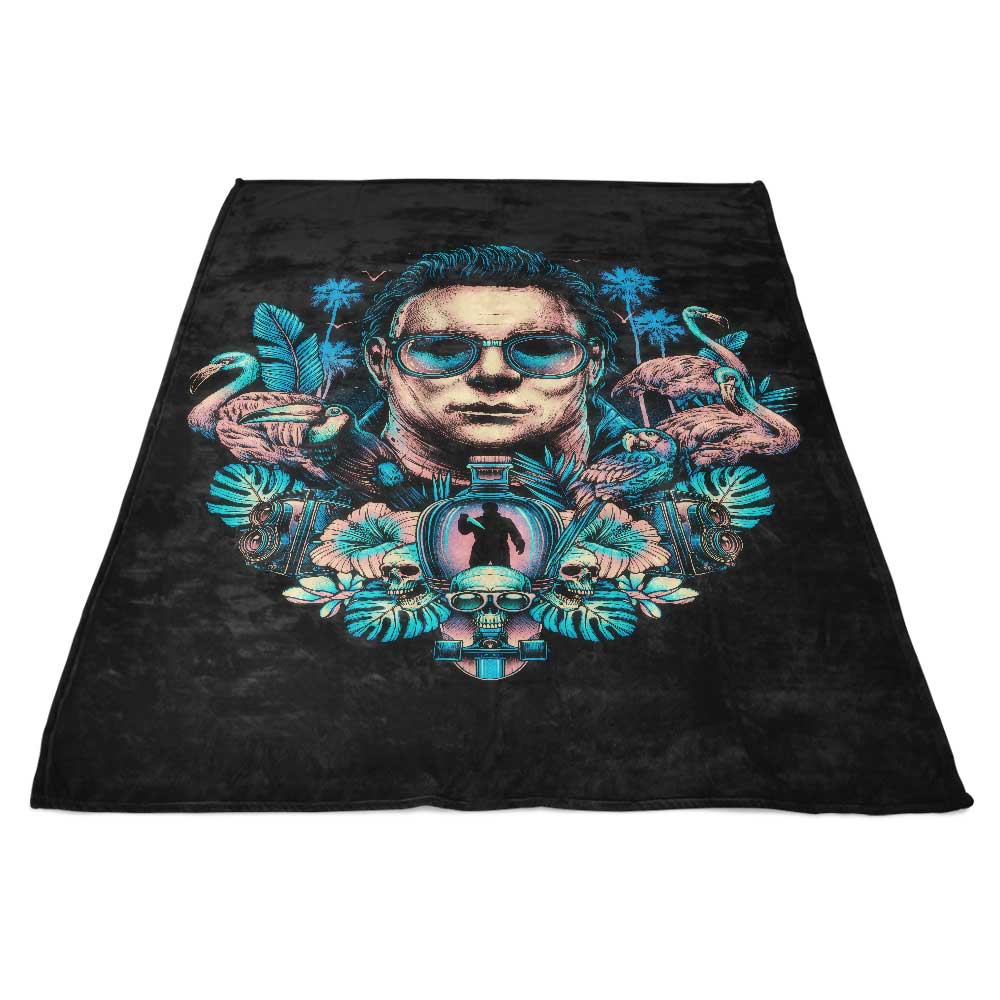 Ultra-Soft Tropical Slasher Fleece Blanket - Cozy and USA-Made