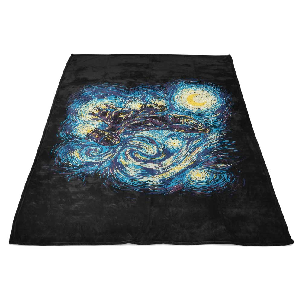 Starry Night Flight - Cozy Fleece Blanket by Twenty27 Design