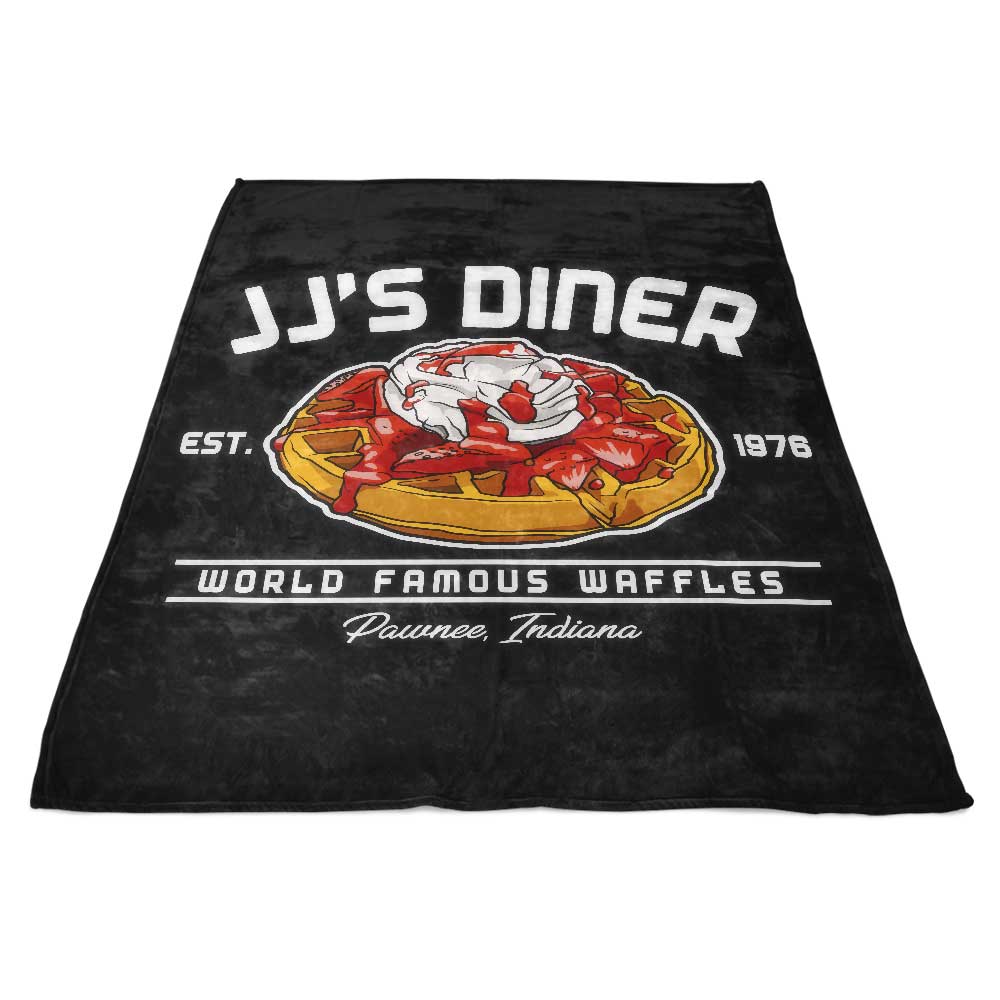 Cozy Fleece Blanket with JJ's Famous Waffles Design