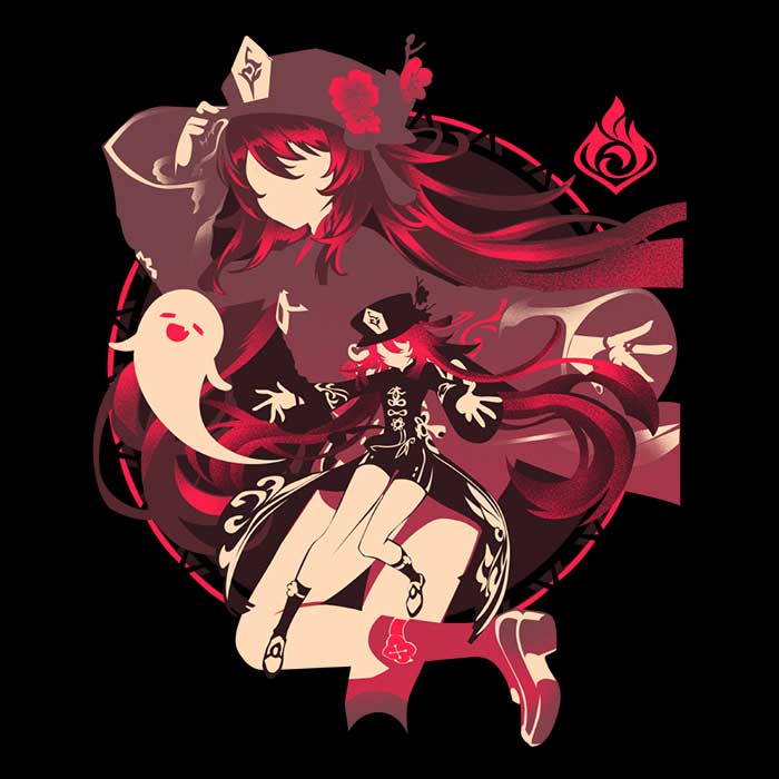 Hypertwenty's Fragrance In Thaw Hu Tao Design Polyester Fleece Blanket for Cosy Comfort