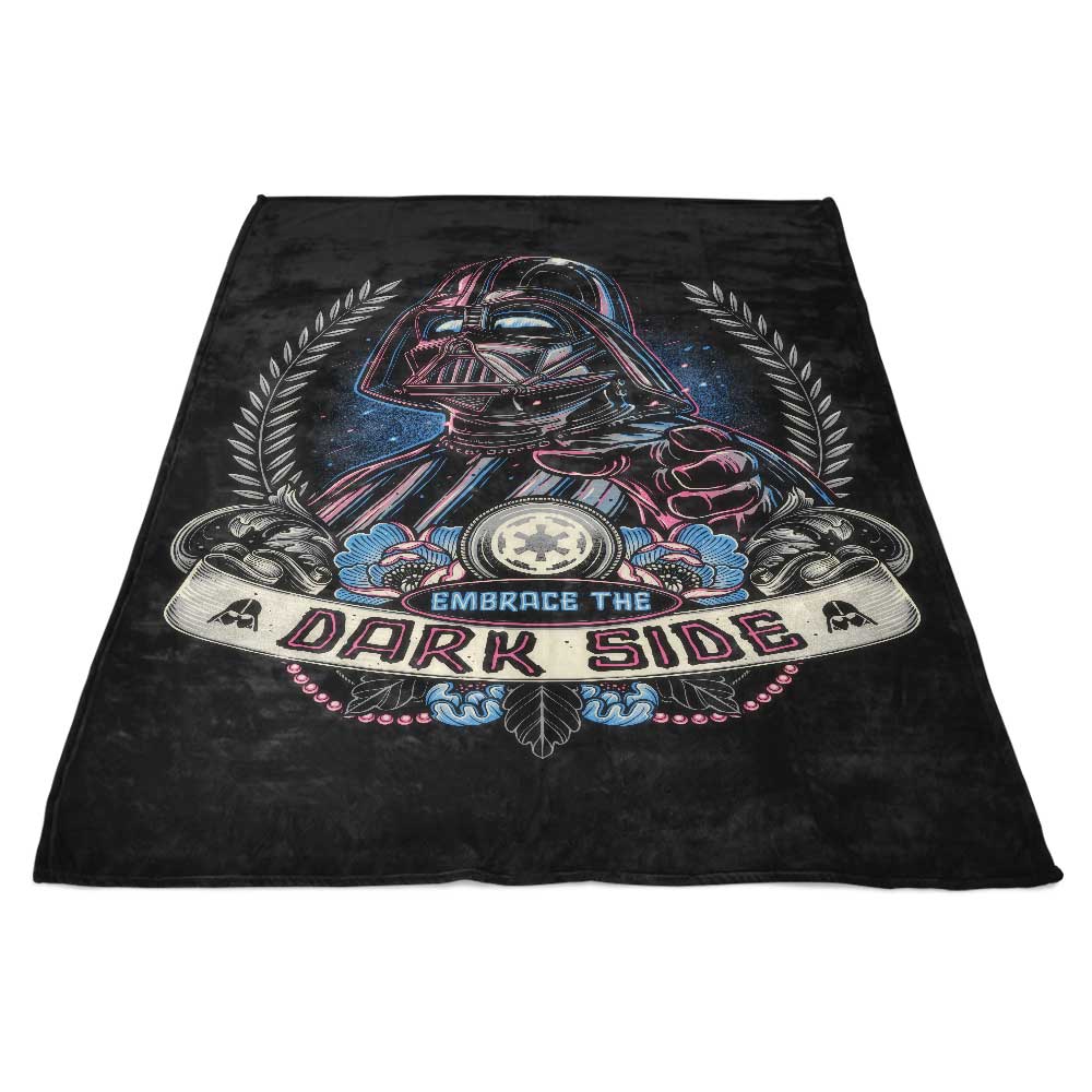 Indulge in the Cozy Dark Side - 100% Polyester Fleece Blanket