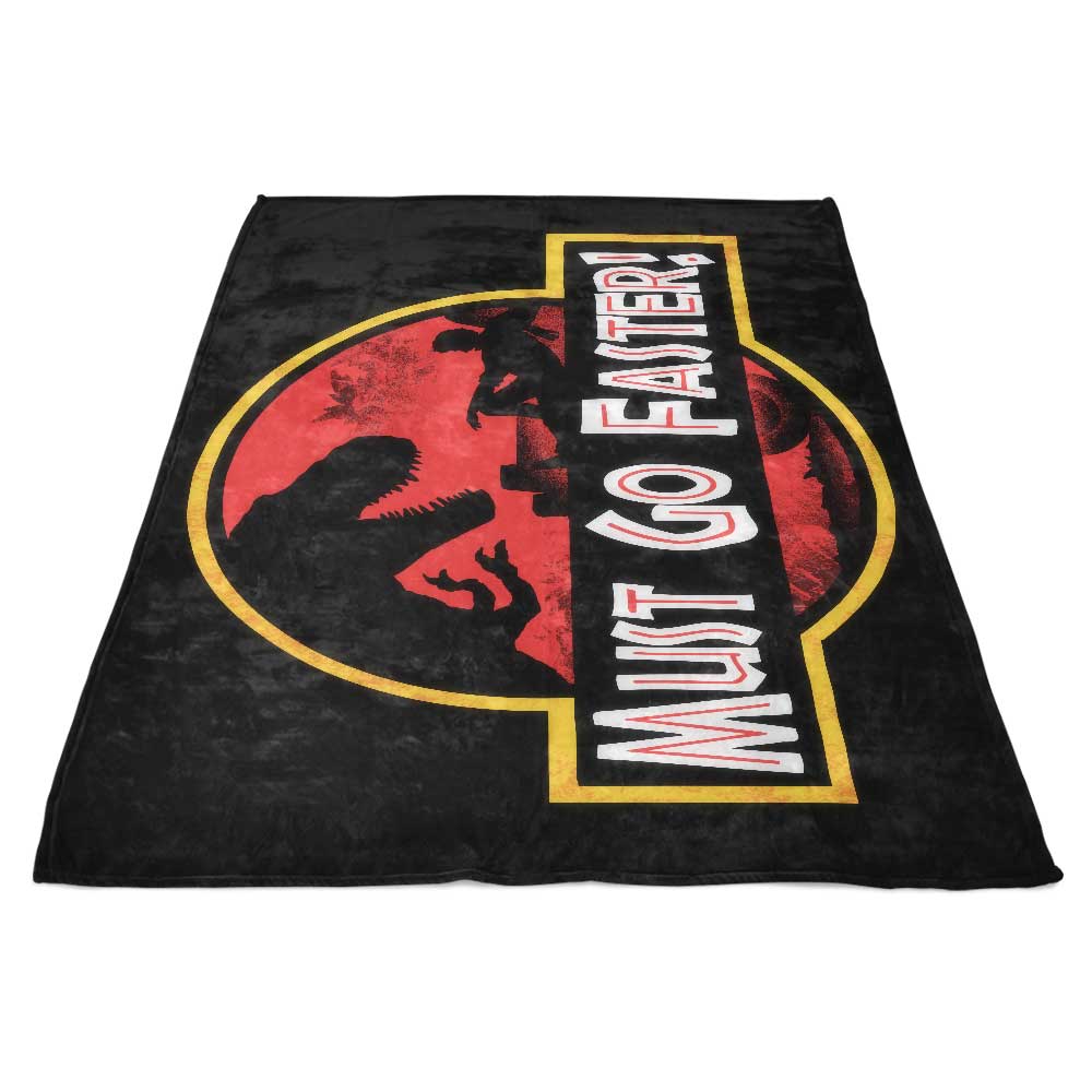 Ultra-Soft 'Must Go Faster' Polyester Fleece Blanket