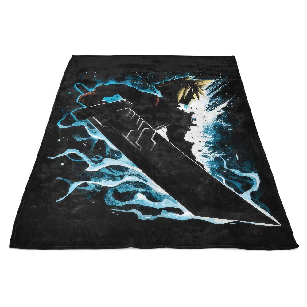 Ex-Soldier and Buster Sword Design Fleece Blanket for Comfort and Decoration