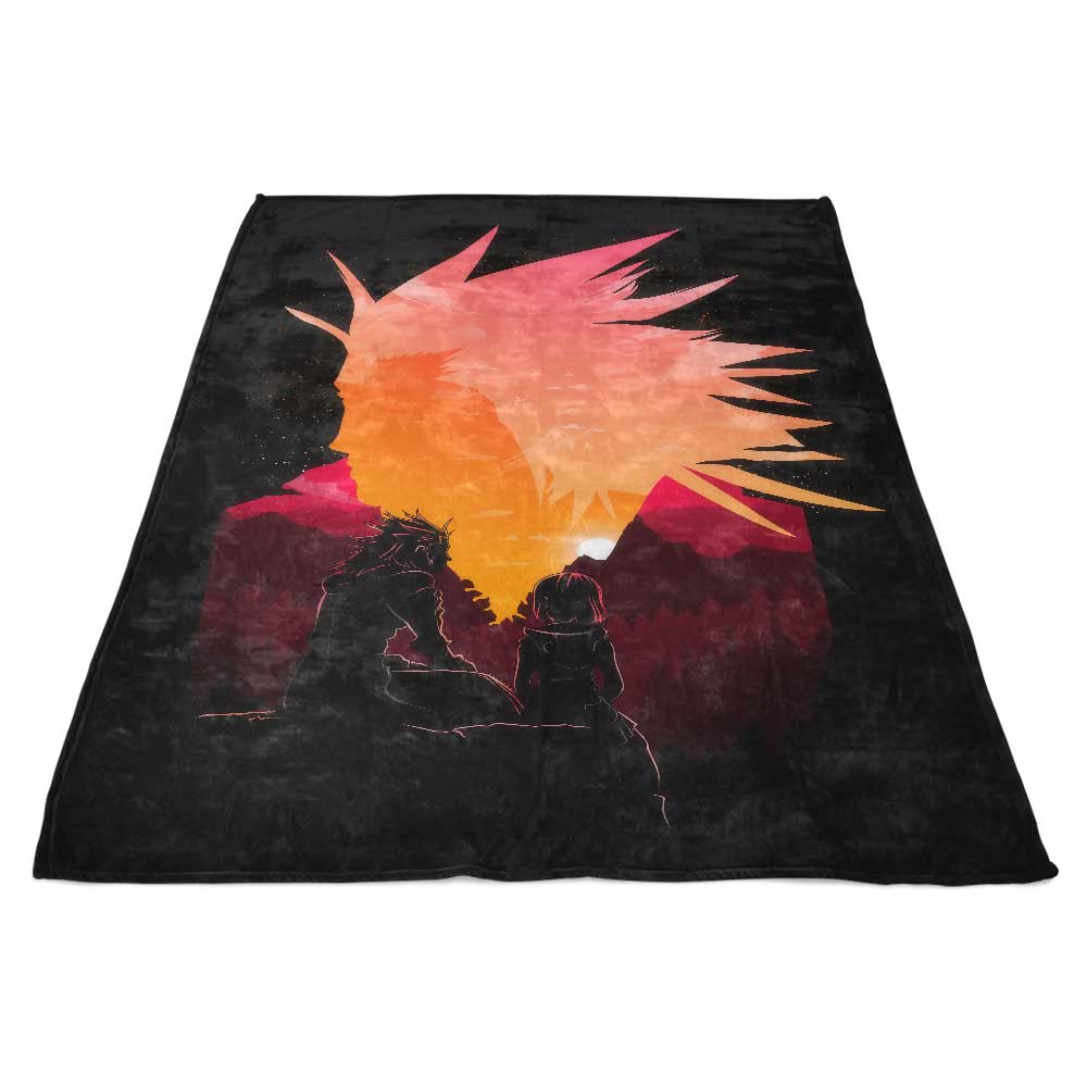 Ultra - Soft Flurry Landscape Fleece Blanket by Donnie Illustrations