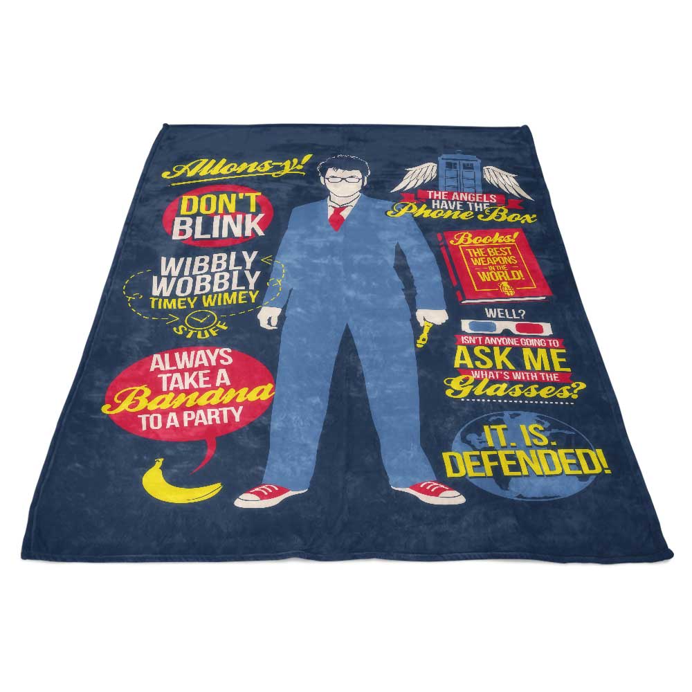 Cosy Tenth Doctor Quotes Fleece Blanket for Comfortable Use