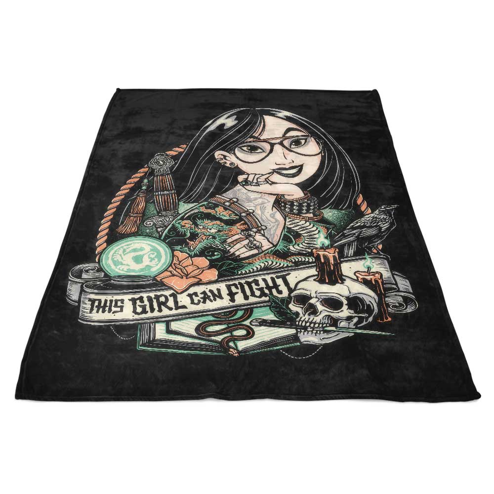 This Girl Can Fight Super Soft Fleece Blanket for Comfort and Warmth