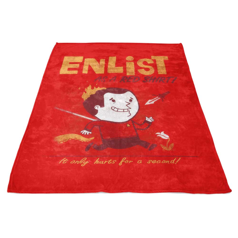 Enlist! USA-made Polyester Coral Fleece Blanket with One-sided Print