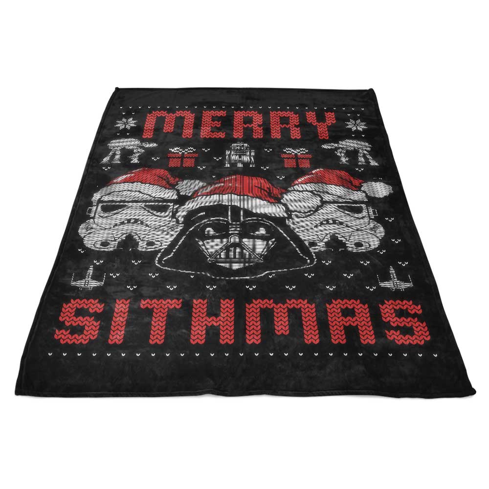 Festive Merry Sithmas-themed Polyester Fleece Blanket
