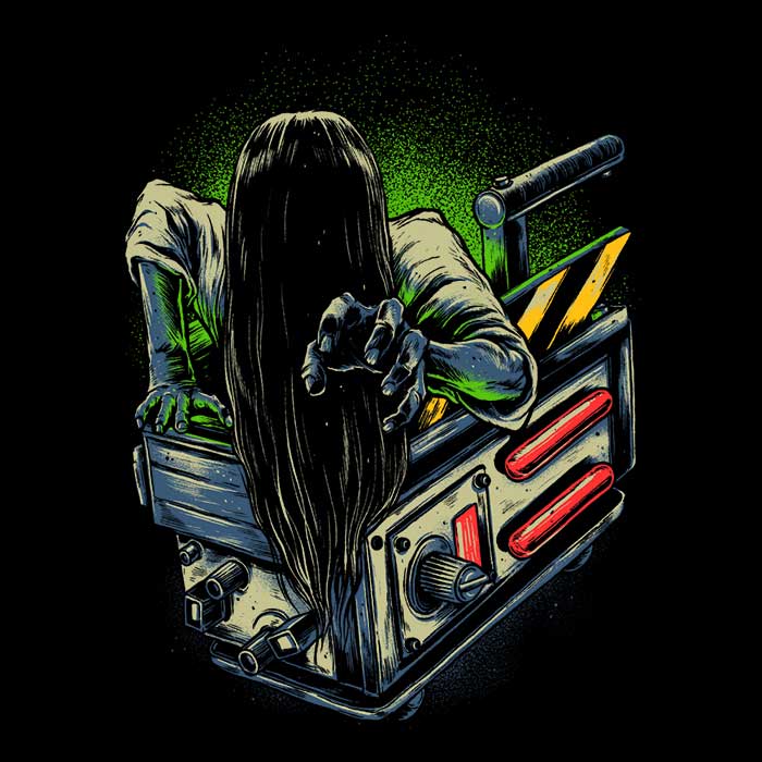 Ultra-Soft Trapped Ghost Design Fleece Blanket from Glitchygorilla