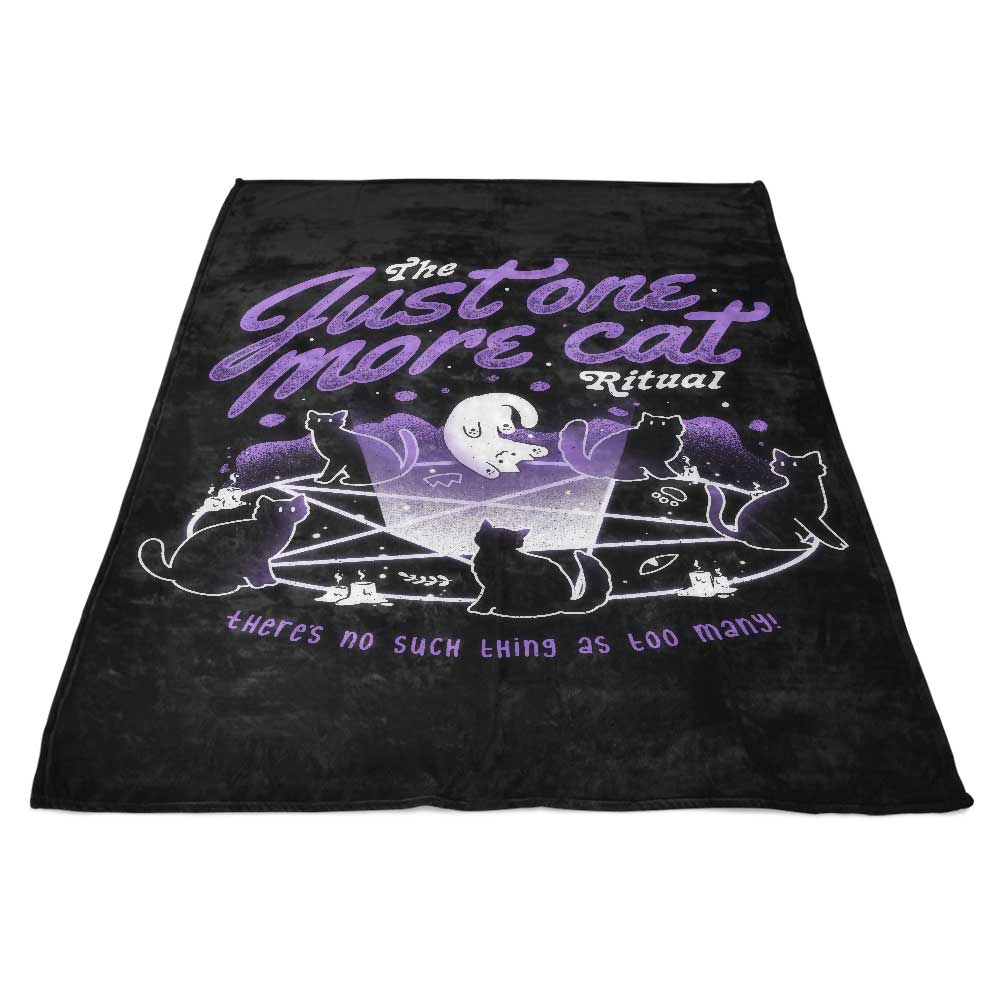 Fleece Blanket - Just One More Cat Design