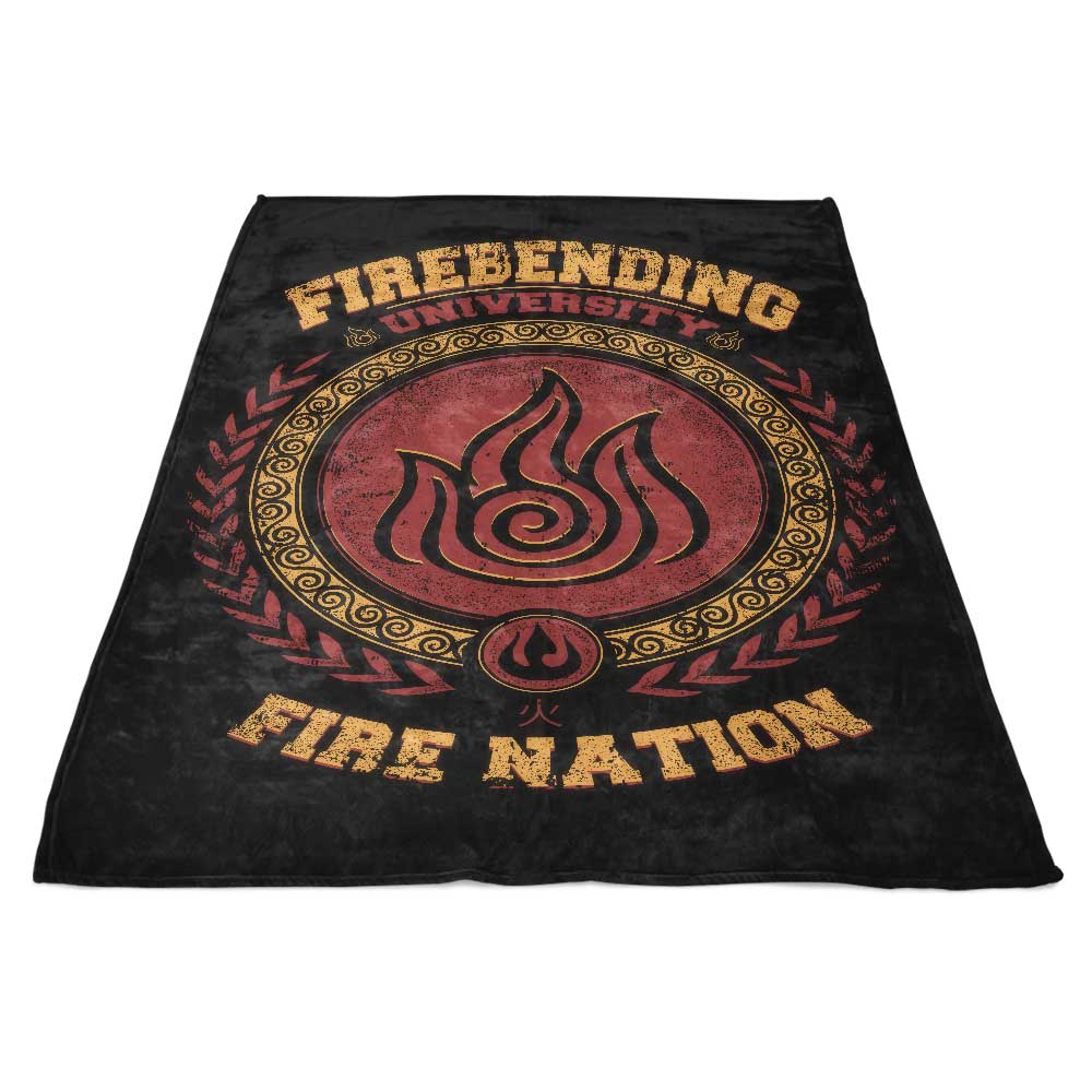 Typhoonic Art's Firebending University-themed Cozy Fleece Blanket for Ultimate Comfort