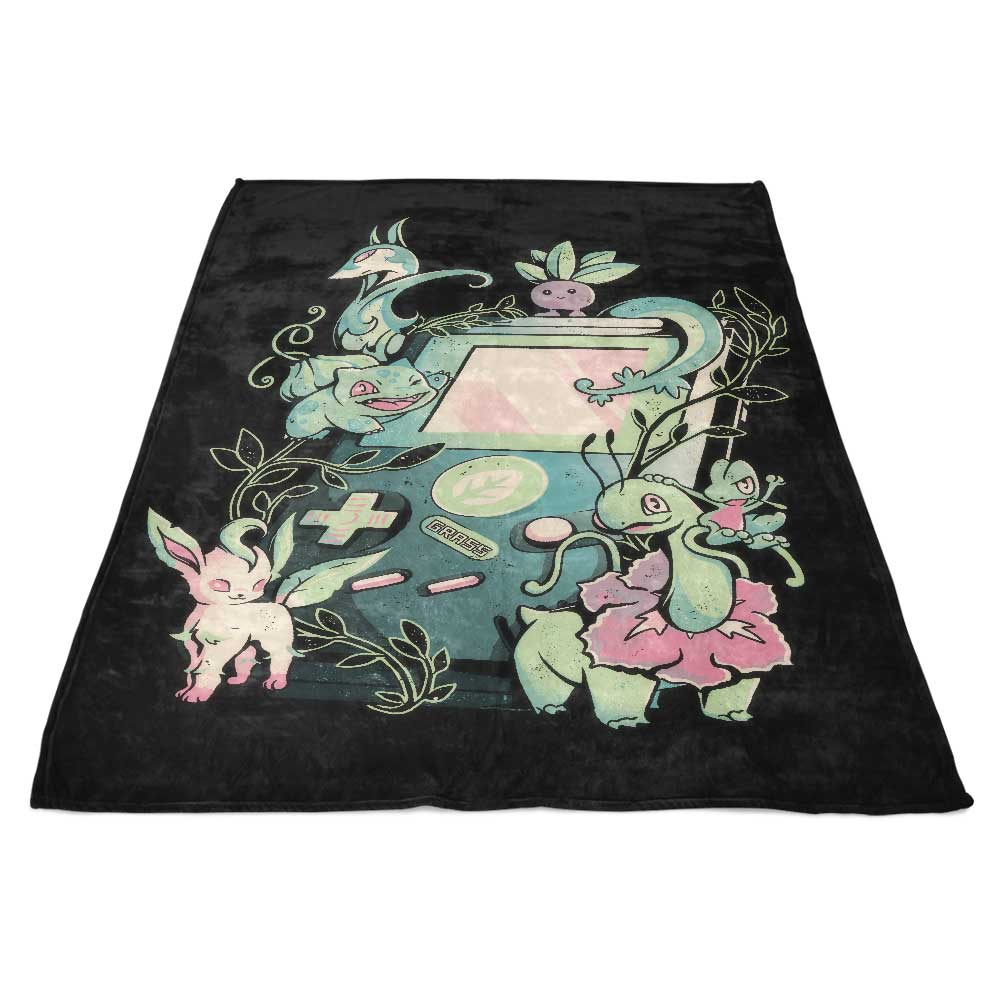 Arigatees Grass Game Themed Fleece Blanket for Comfortable Use