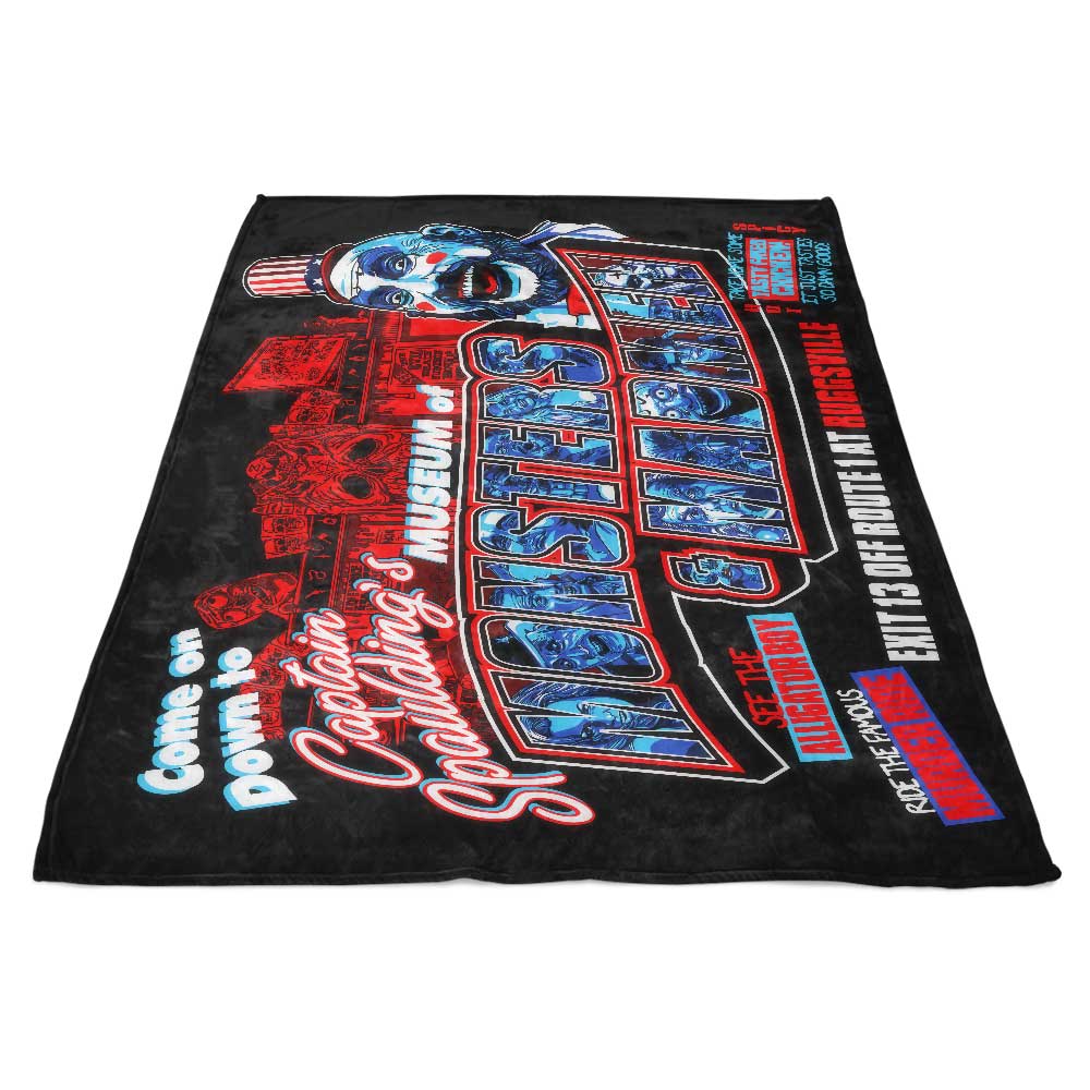 Fleece Blanket Inspired by the Museum of Strange Creatures and Crazy People