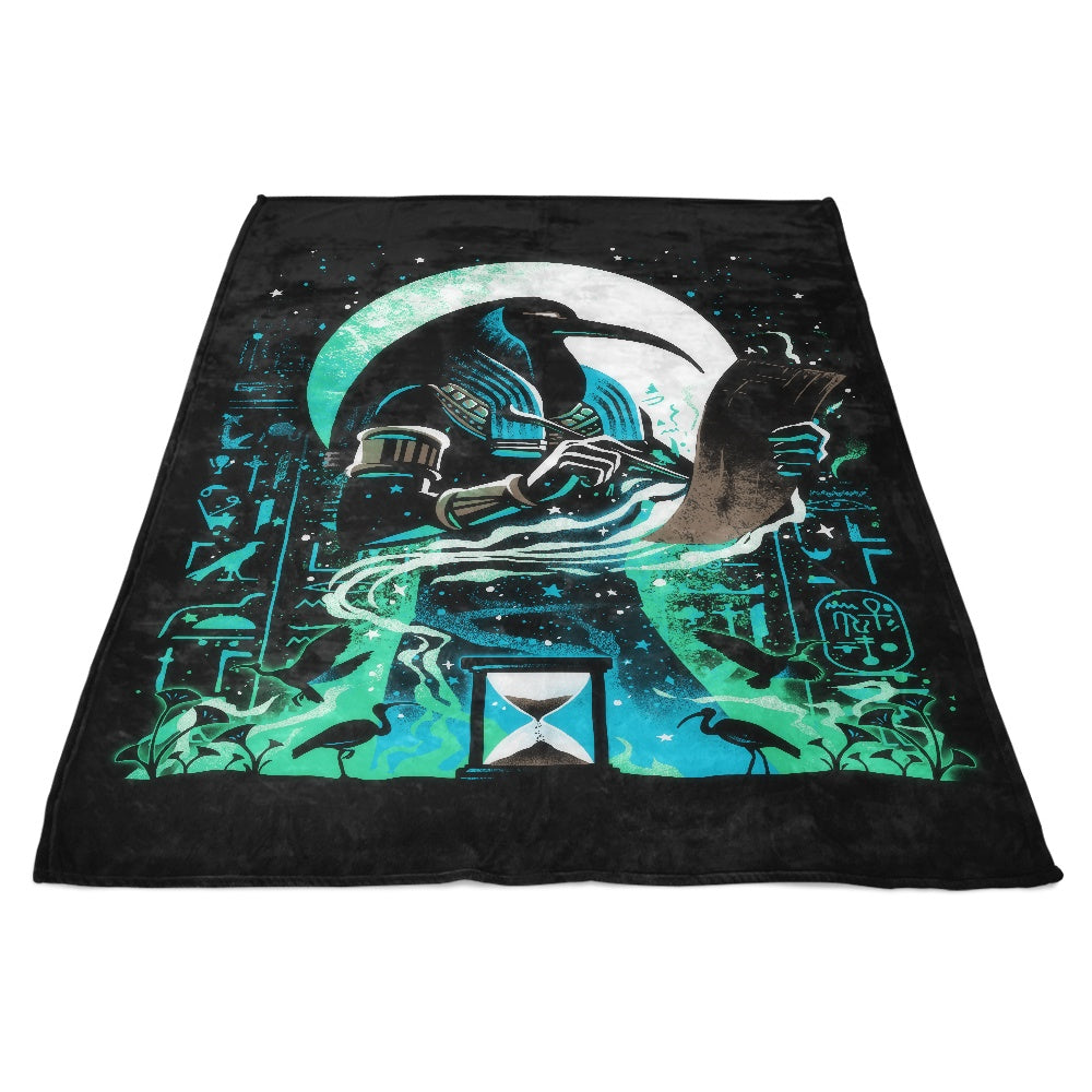 High - Quality Fleece Blanket Featuring the God of Writing and Knowledge