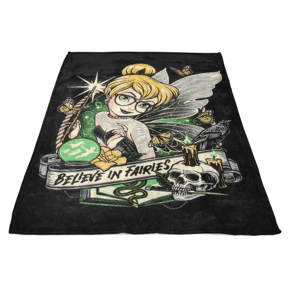 Ultra - Soft Believe in Fairies Fleece Blanket by Momma Gorilla
