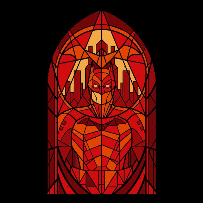 Stained Glass Vengeance Design - Cozy Polyester Fleece Blanket for Comfort