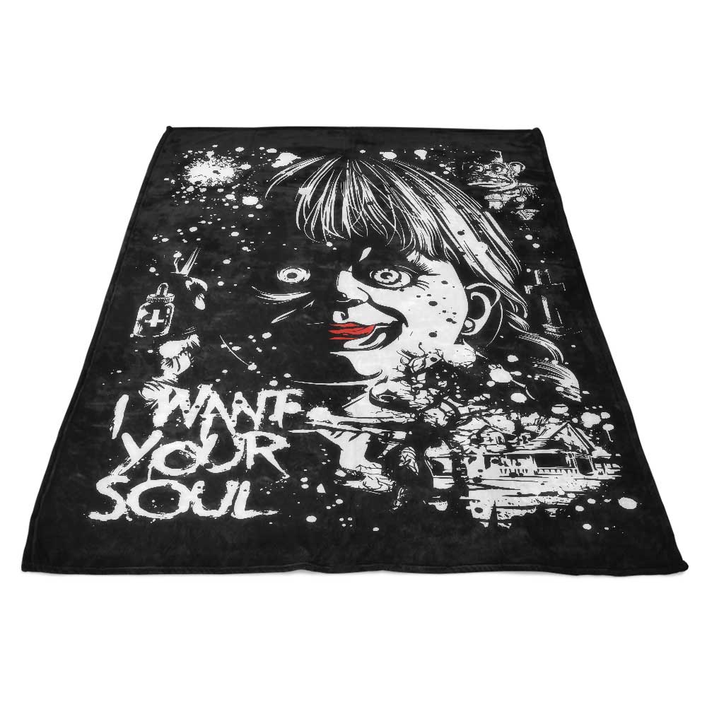 Fleece Blanket - 'I Crave Your Soul' Design