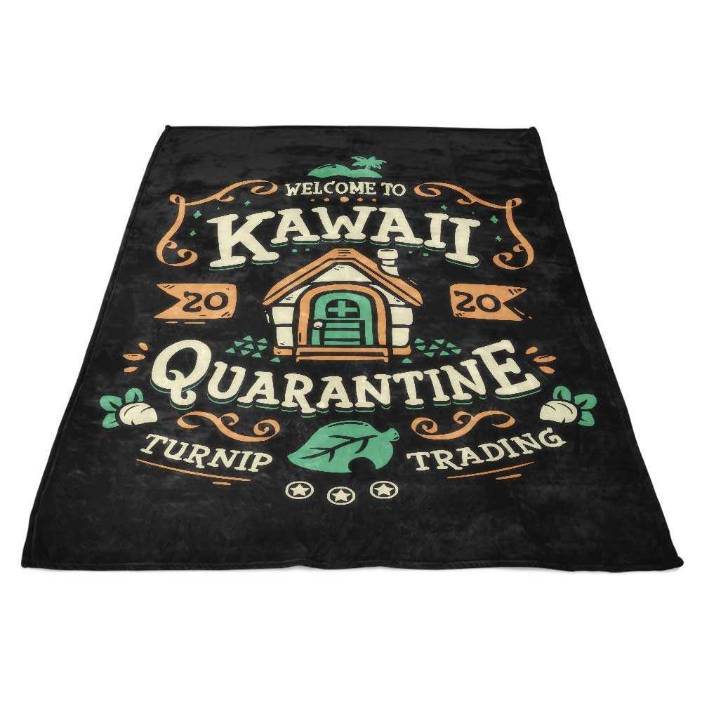 Adorable Kawaii Quarantine - Super Soft Fleece Blanket