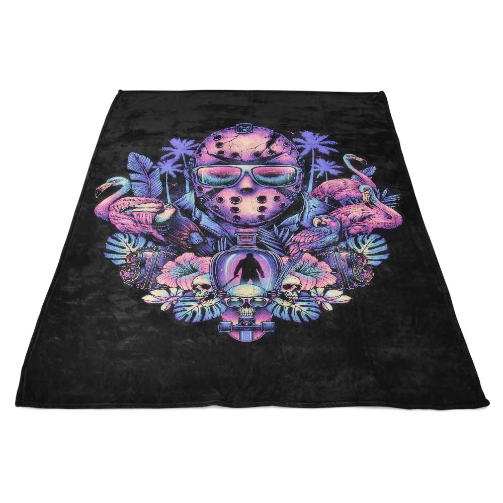 Ultra - Soft Tropical Camper 100% Polyester Fleece Blanket