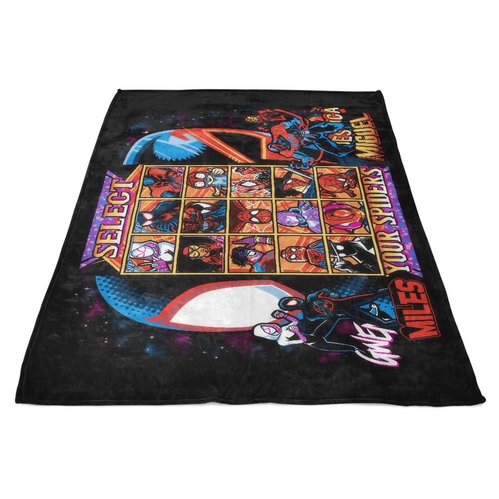 Fleece Blanket - Spider Battle Design by Prime Premne