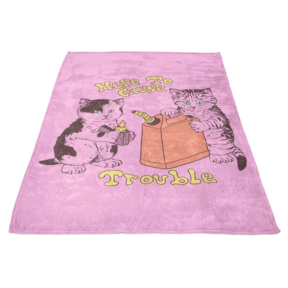 Fleece Blanket - Here to Stir Up Some Trouble