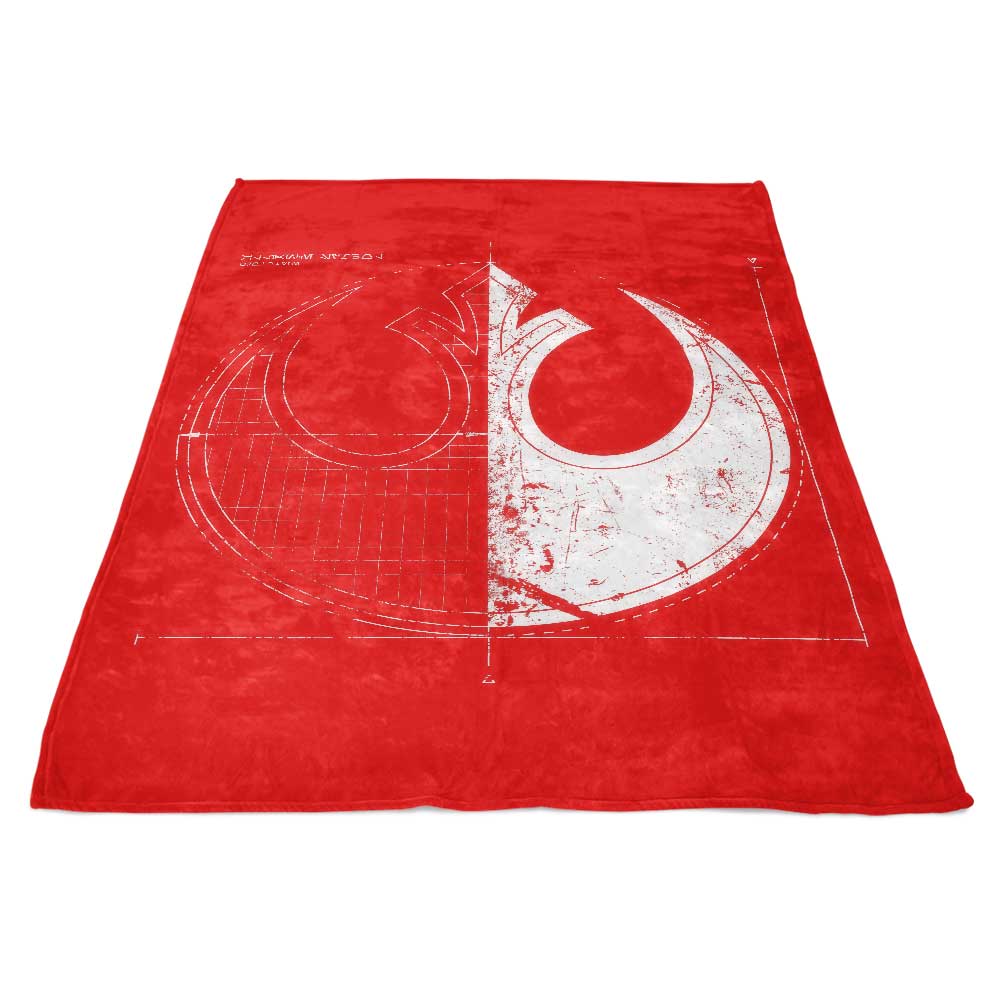 The Tee Surgery's Rebellion Blueprint Cozy Fleece Blanket
