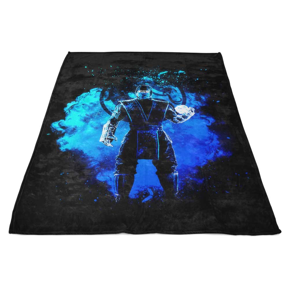 Cozy Fleece Blanket Featuring the Spirit of Ice Ninja