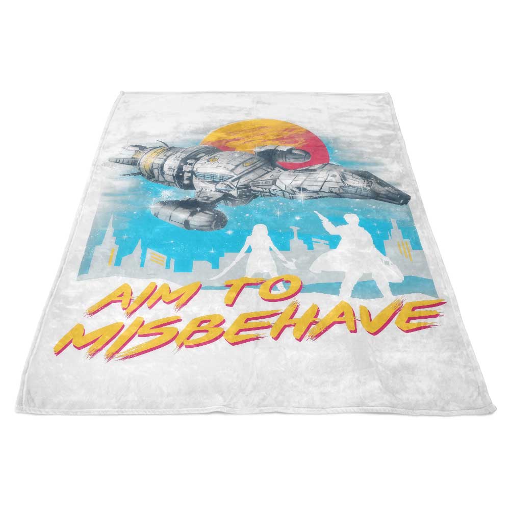 XENOS Soft and Plush Fleece Blanket - No More Running Design