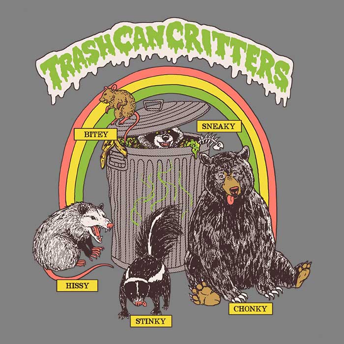 Ultra-Soft Trash Can Critters Fleece Blanket by Hillary White