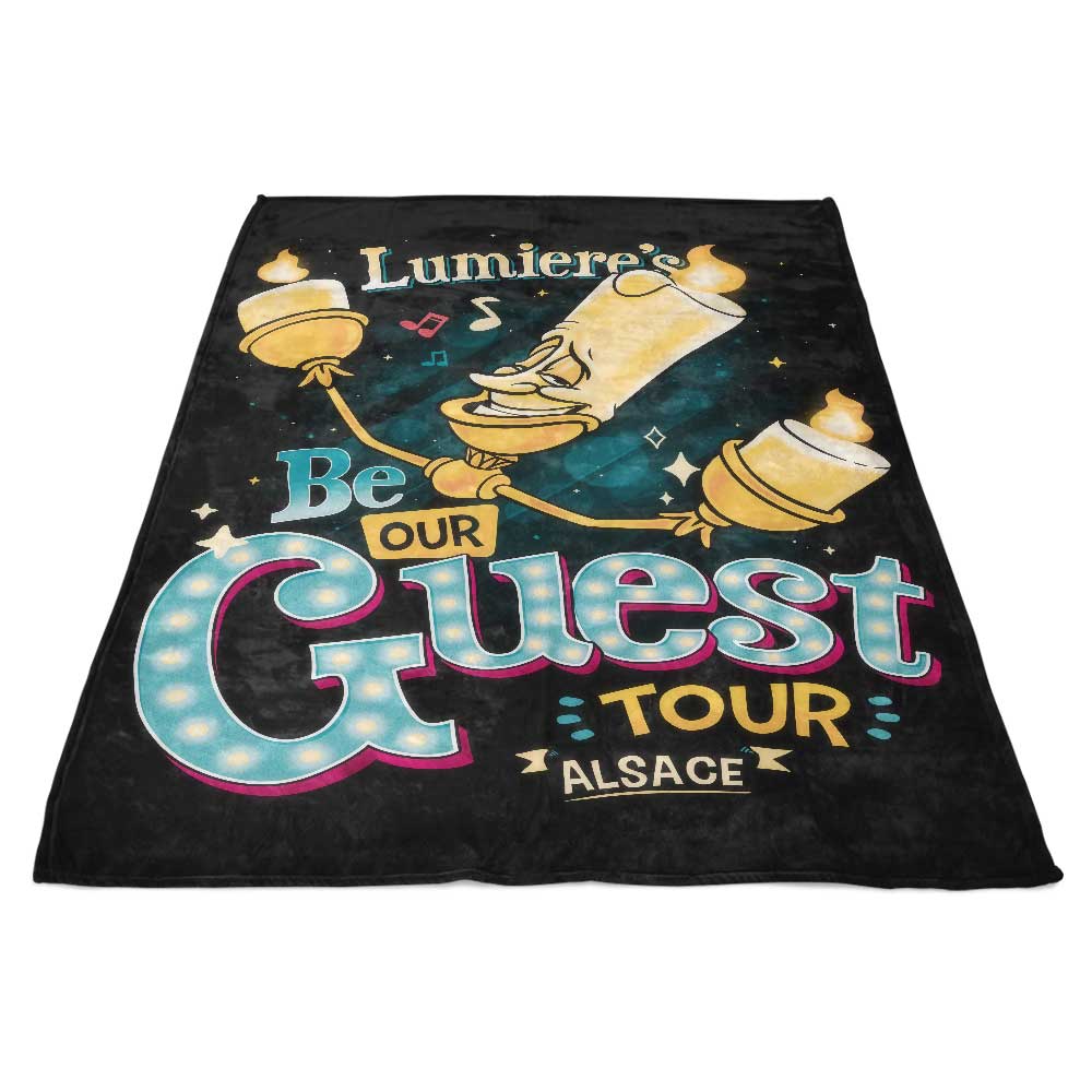 Ultra-Soft 'Be Our Guest Tour' Fleece Blanket by Teesgeex