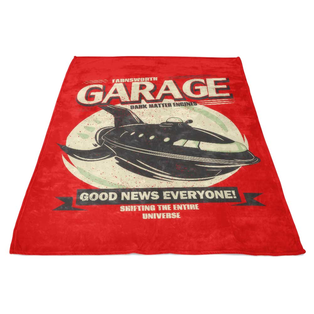 Ultra - Soft USA - Made Farnsworth Garage Fleece Blanket