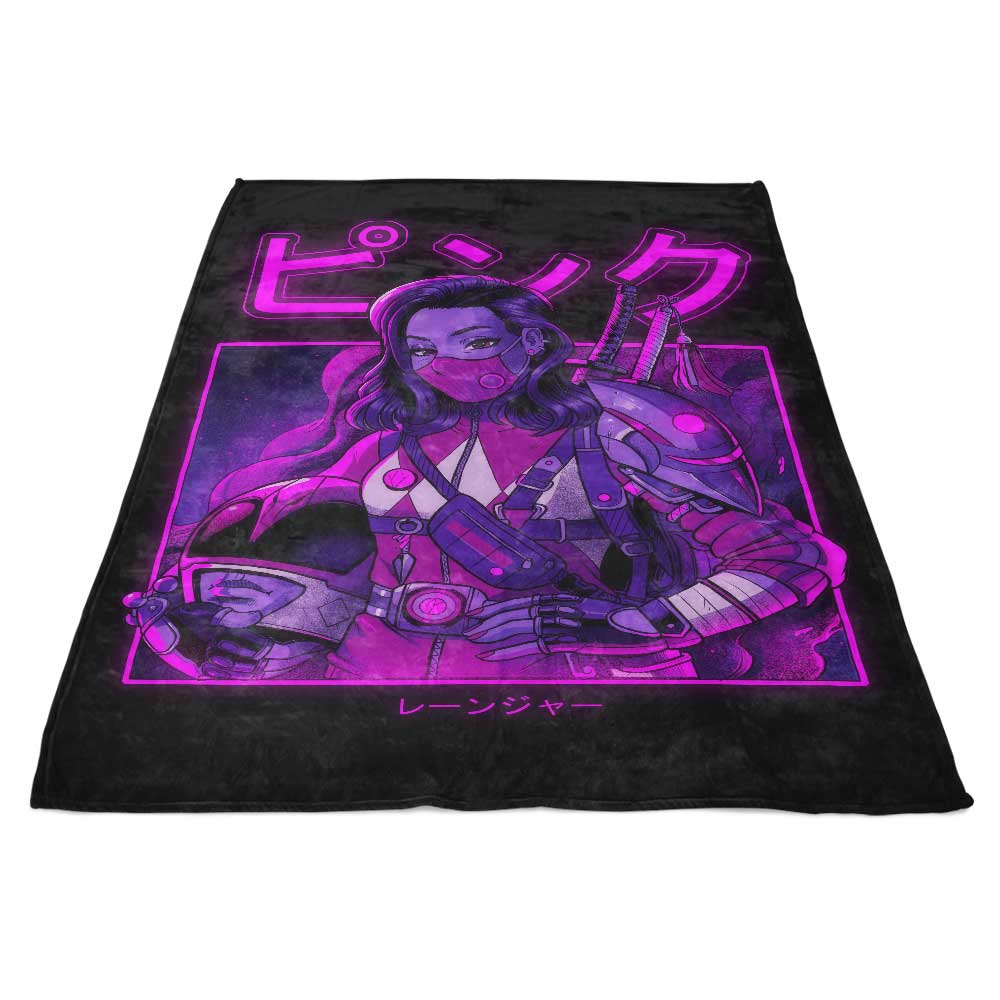 Pink Neon Colored Fleece Blanket for Comfort