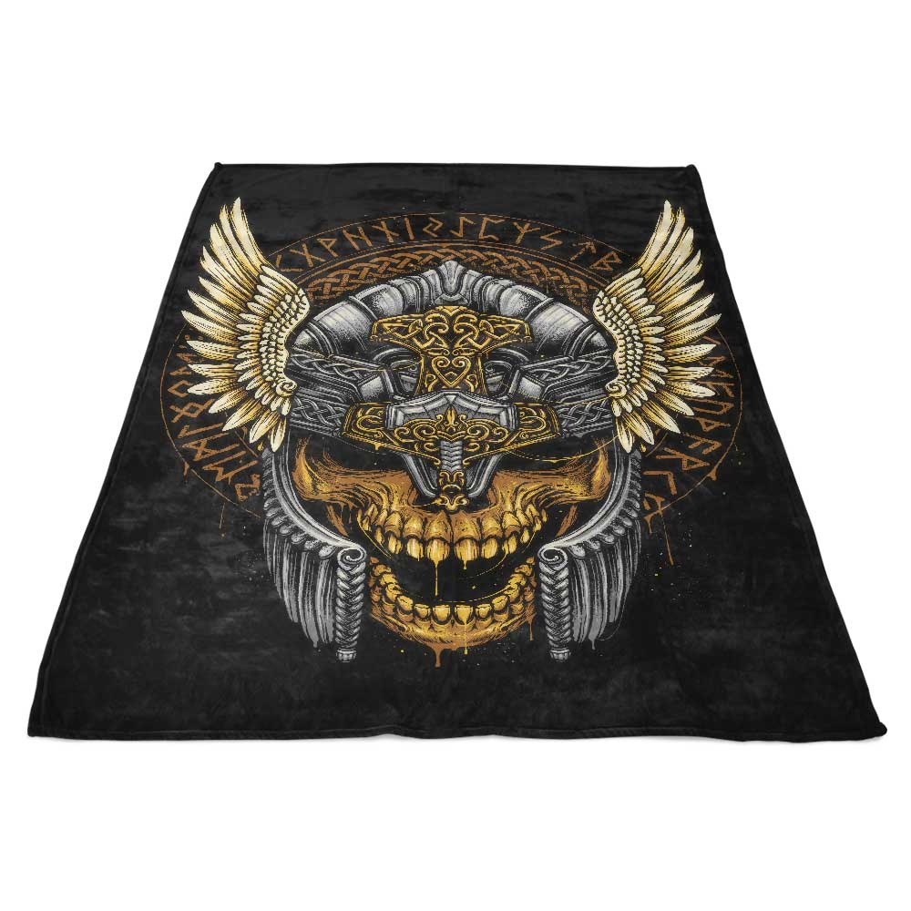 Thunder Skull Design - Soft Fleece Blanket for Comfort