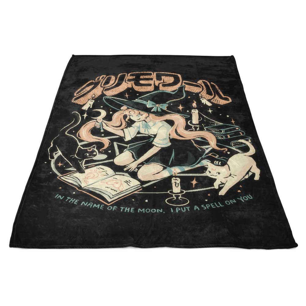 Cozy Moon Witch - Soft Fleece Blanket for Relaxing