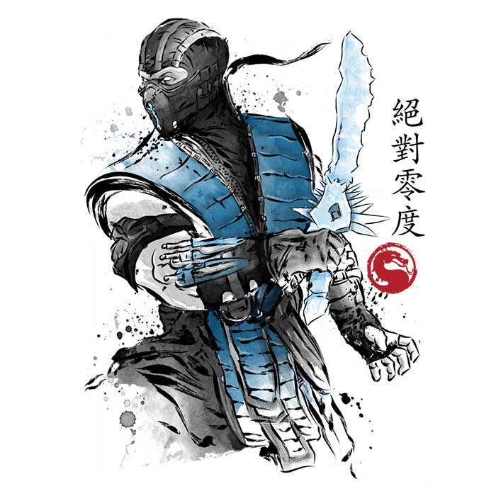 Ice Warrior Sumi-e Luxury Fleece Blanket for Ultimate Comfort