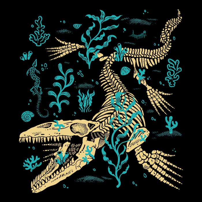 High - Quality Fleece Blanket Featuring Mosasaurus Fossils Design
