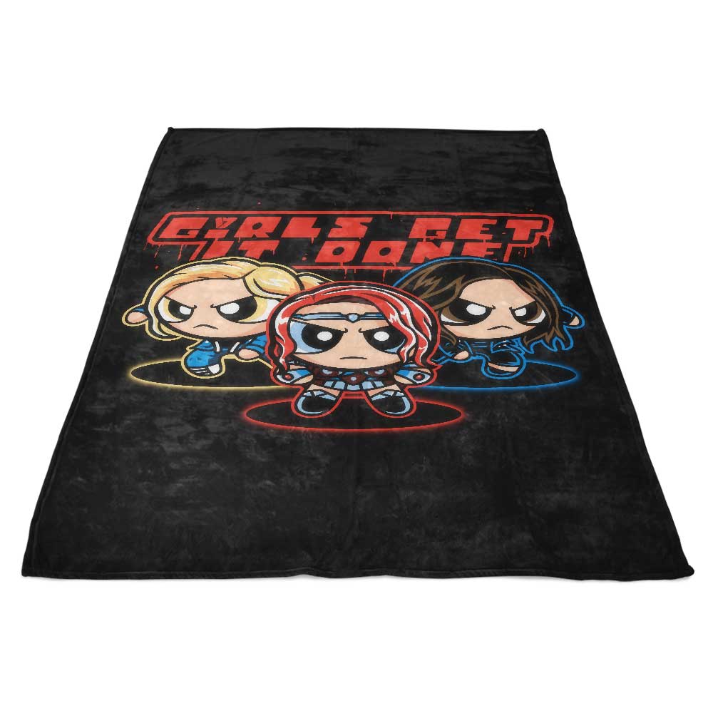 Super Soft Girls 'Get Puff Done' Polyester Fleece Blanket