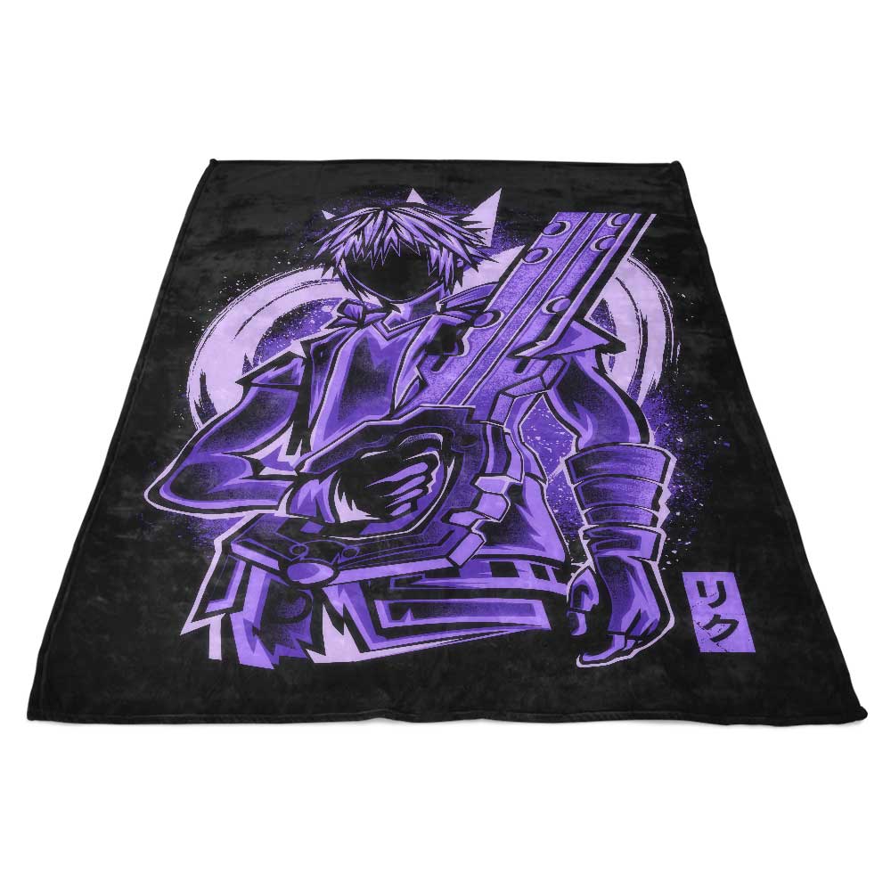 Competed Against Silhouette Design - Cozy Fleece Blanket