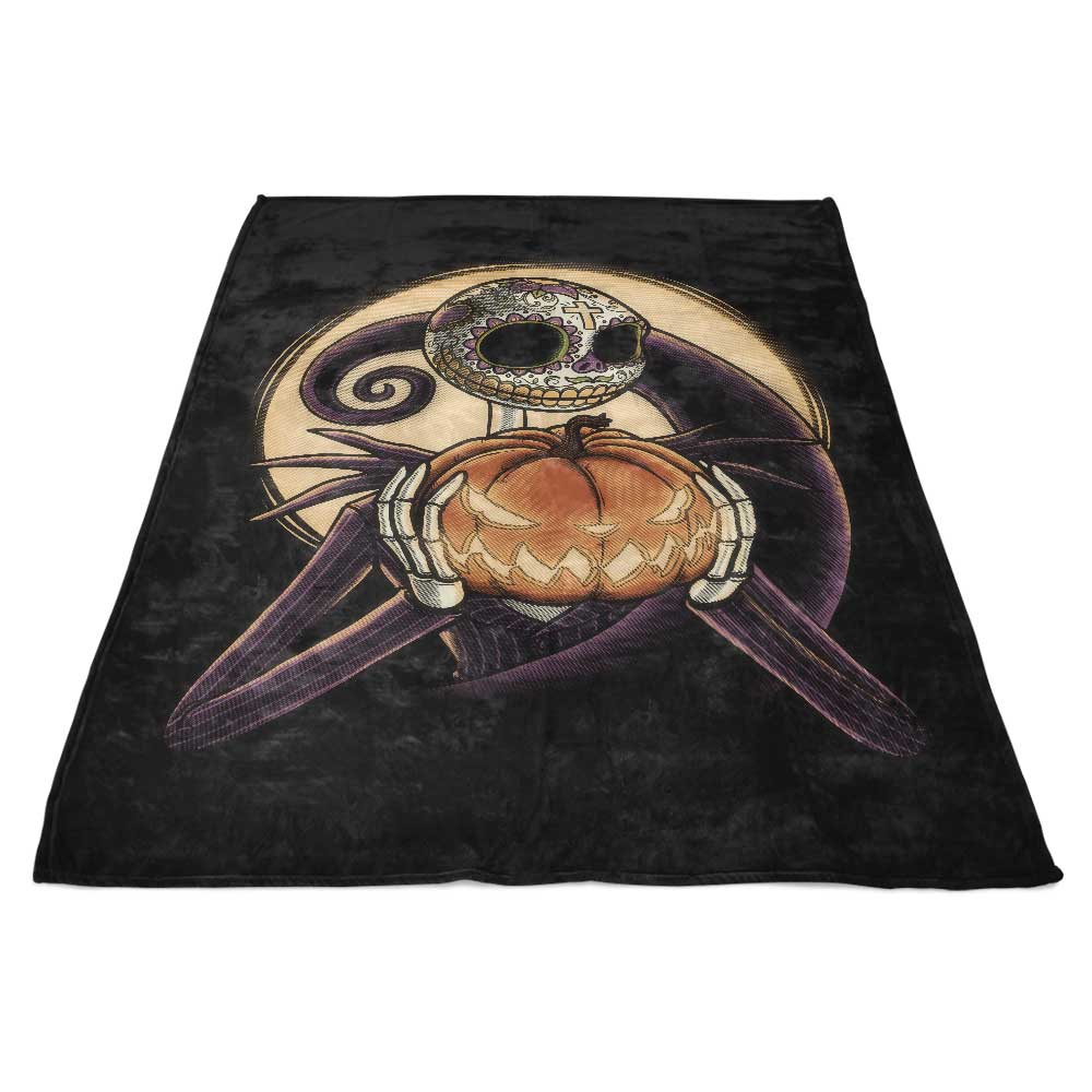 Super Soft Sugar Skellington-themed Polyester Fleece Blanket