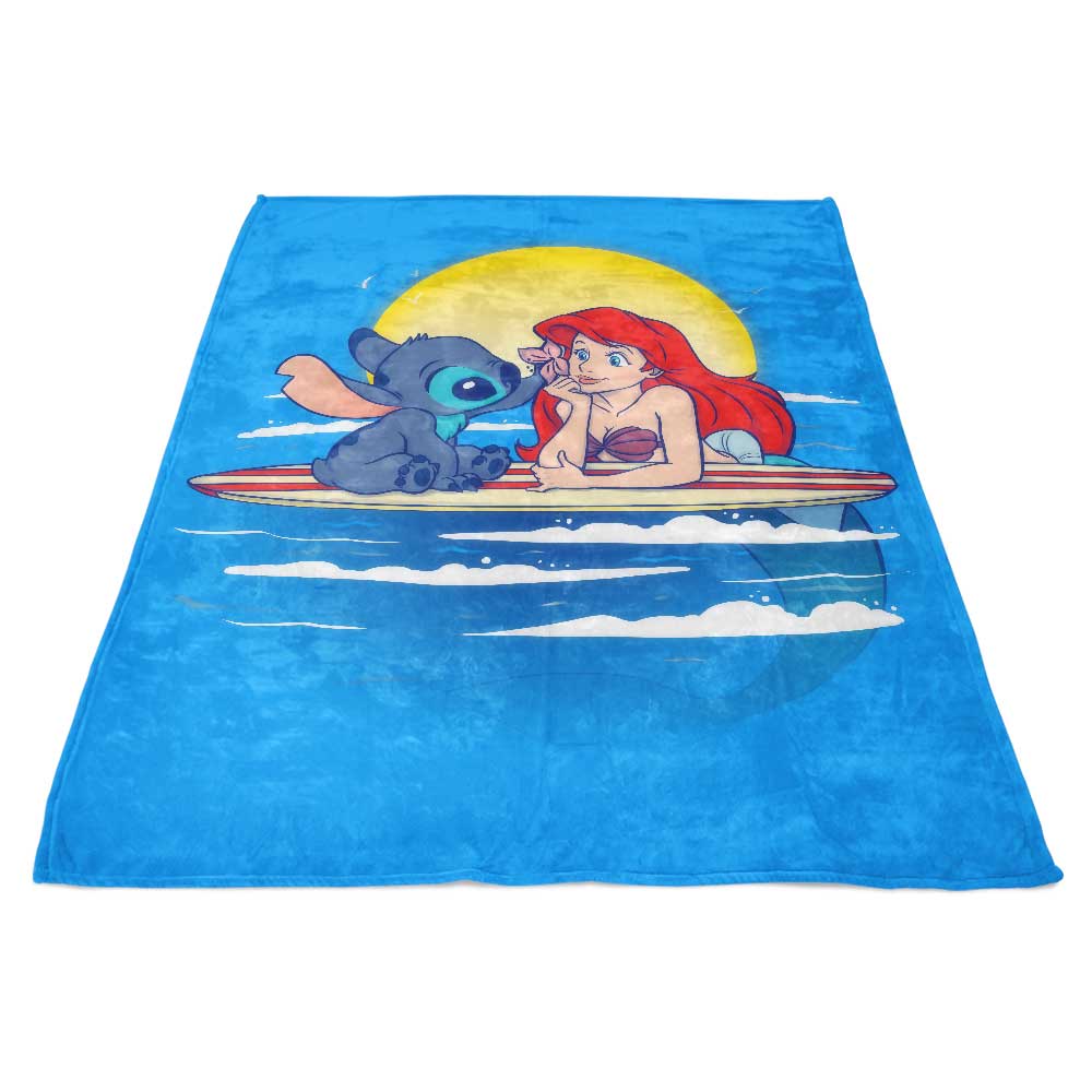 Aloha Mermaid Themed Super Soft Fleece Blanket