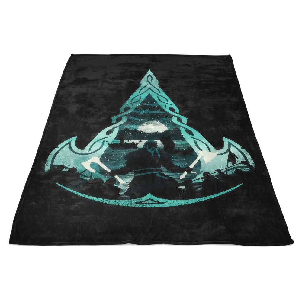 Viking's Creed-themed High - quality Fleece Blanket for Ultimate Comfort