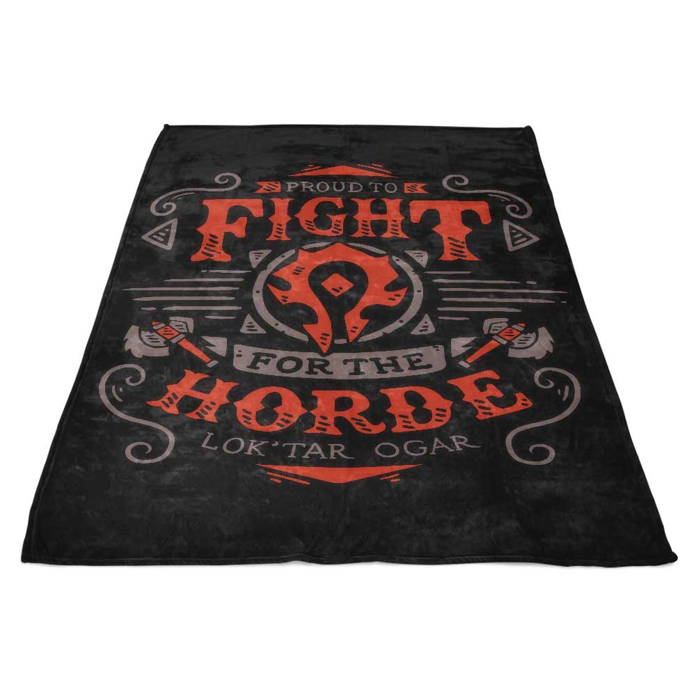 Fleece Blanket - Defend the Horde with Typhoonic Art Design