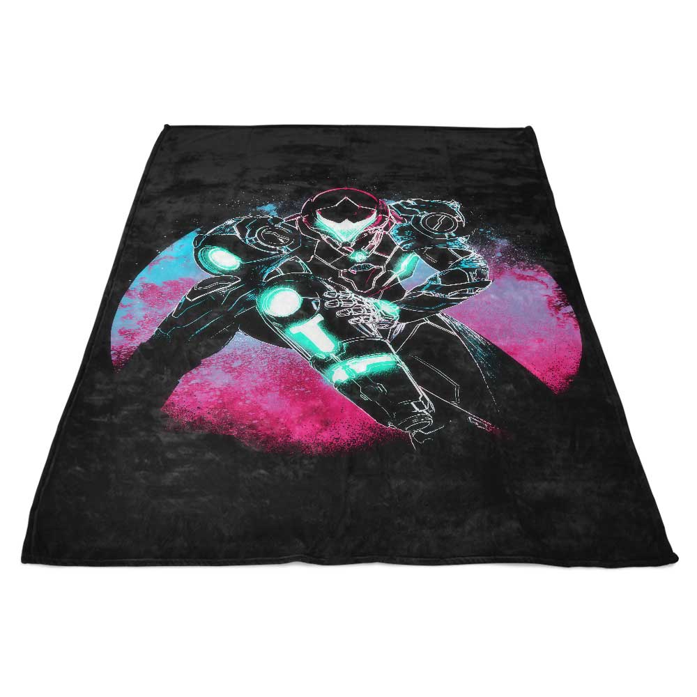 Fleece Blanket Featuring the 'Dread Orb' Design by Donnie Illustrations