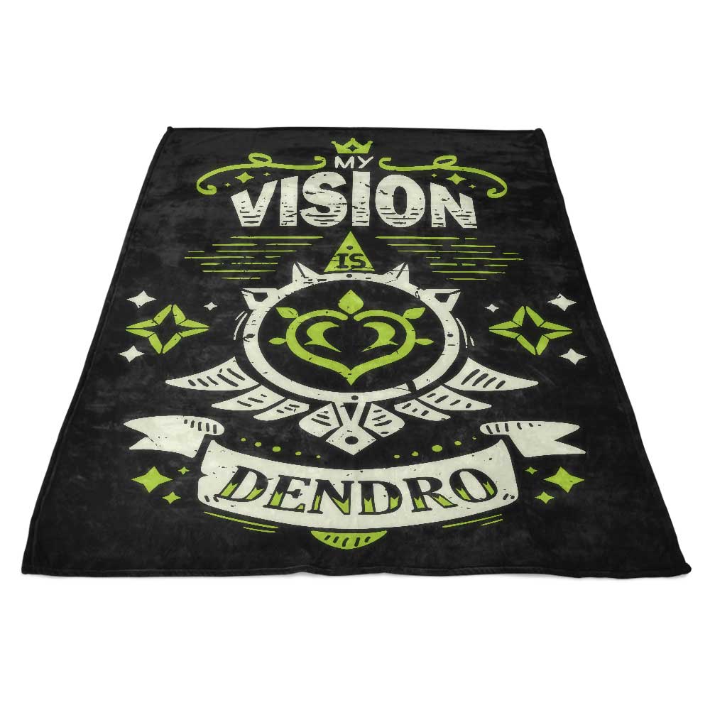 Ultra - Soft 'My Vision is Dendro' Polyester Fleece Blanket