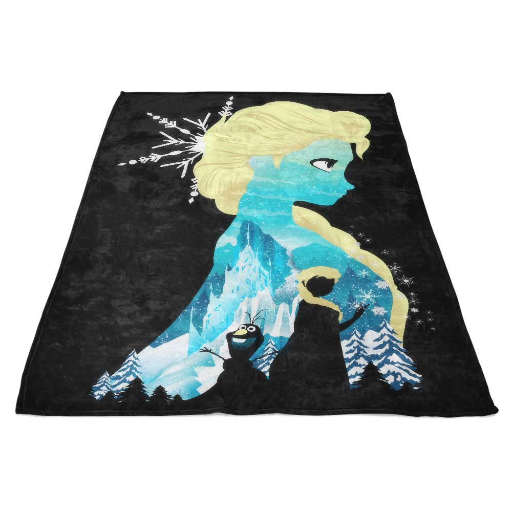 Ultra - Soft Ice Princess Silhouette Polyester Fleece Blanket