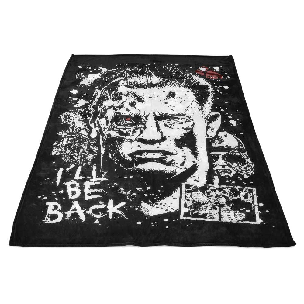 Ultra-Soft 'I'll Be Back' Fleece Blanket Made in USA