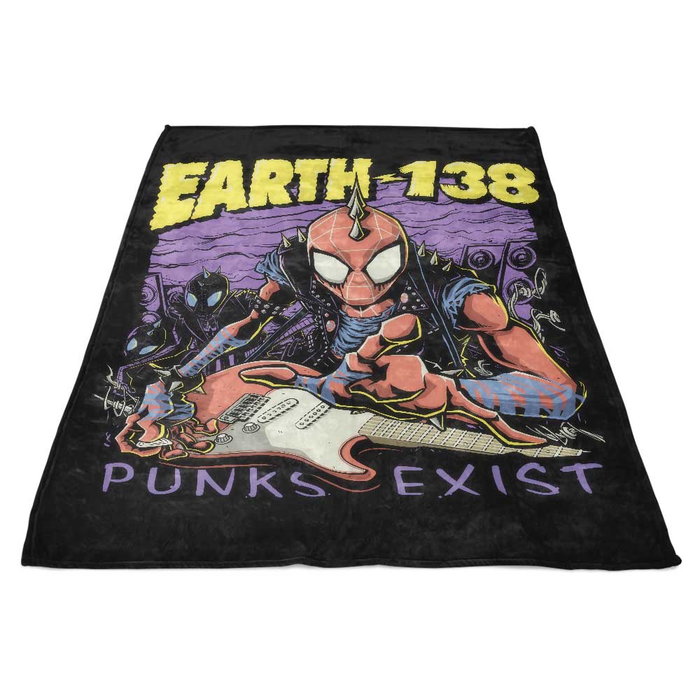 Ultra-Soft 'Punks Exist' Fleece Blanket by BetMac