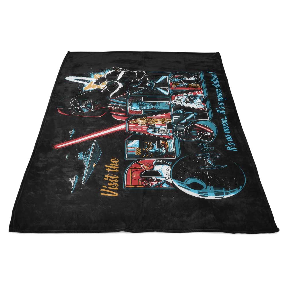 Space Station Visiting - Premium Fleece Blanket for Cosy Comfort
